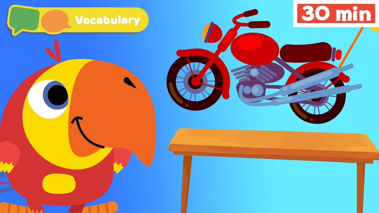 Learning First Words with Larry | Sensory Stimulation for Babies | Vocabulary for Kids | Vocabularry