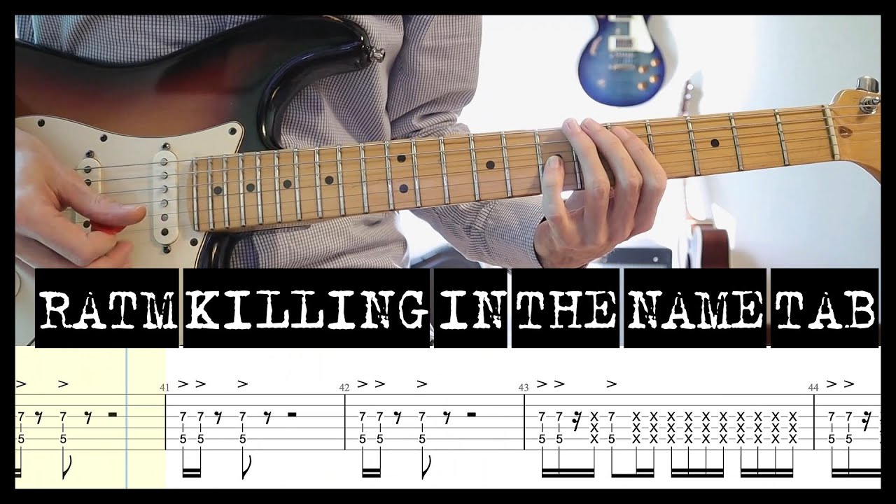 Rage Against The Machine Killing in the name Cover - Guitar Tab - Tutorial - Lesson