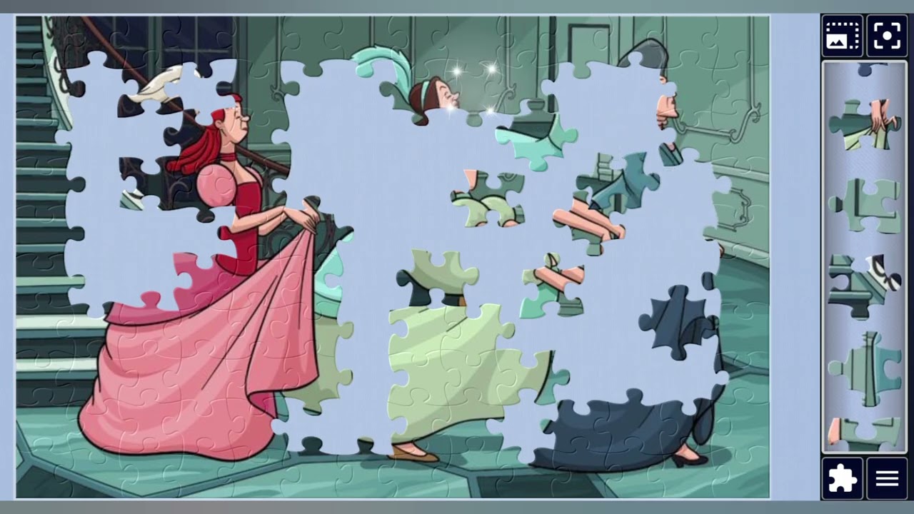 The Grand Curtsy:Elegant Ladies in Ballroom Splendor🚪👗👗👗✨️🪄//Jigsaw puzzles journey🧩//puzzlesArt🧩🧩//