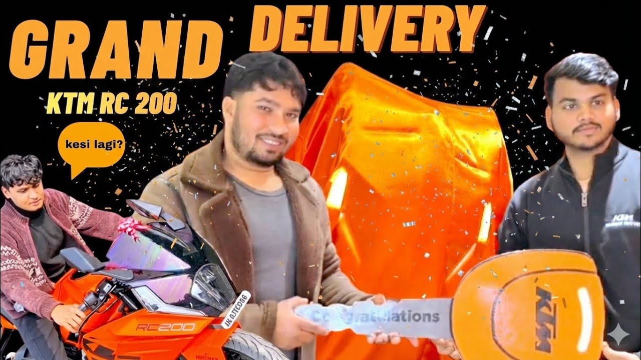 Finally! My New KTM RC 200 Grand Delivery 🧡 | Dream Bike Unlocked !  #GrandDelivery #MotorcycleVlog