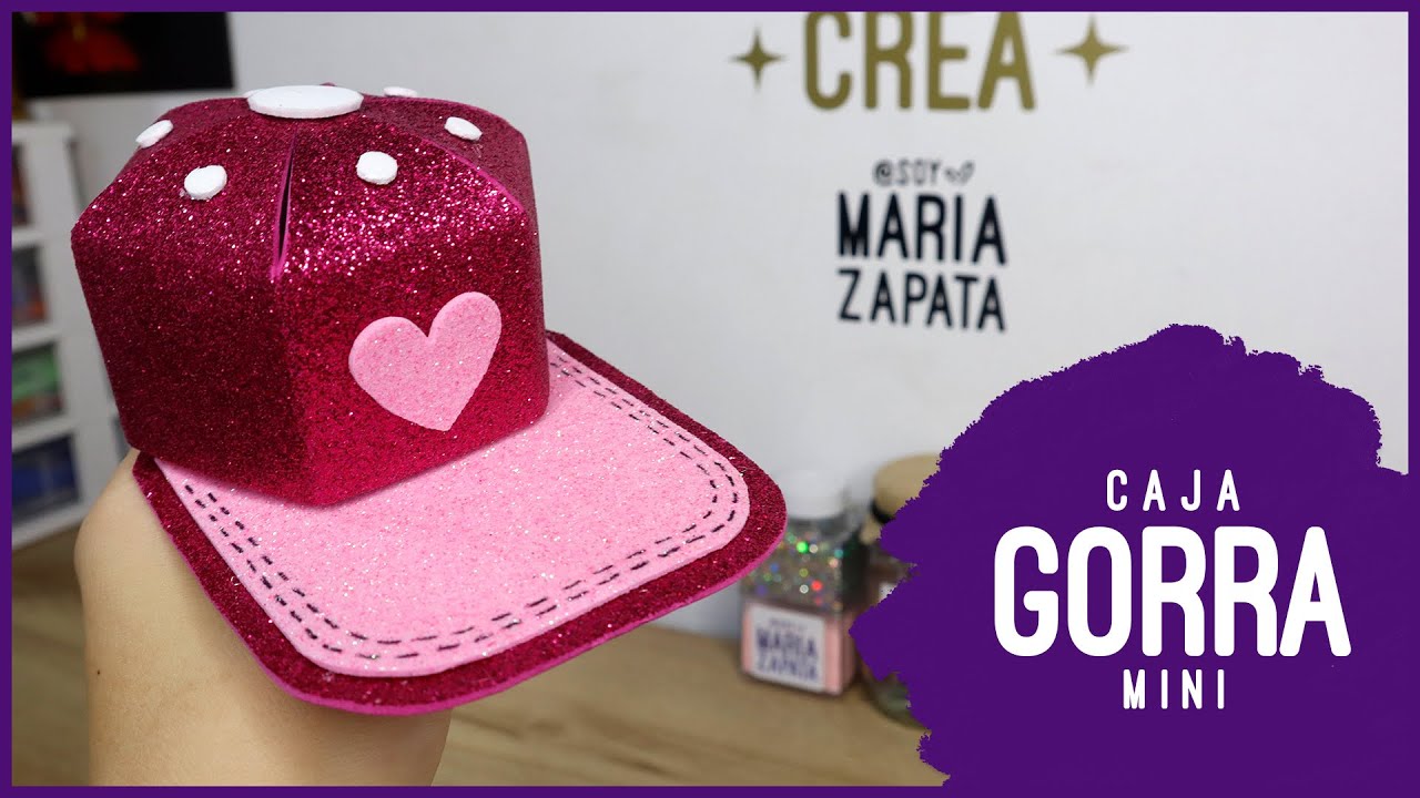 CAJA GORRA mini - Regalo con foami y cartulina ♥ Soy Maria Zapata