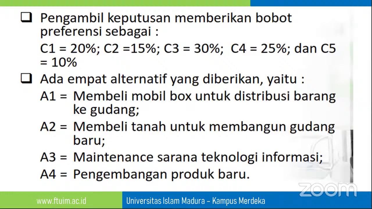 Kuliah MADM # Metode TOPSIS