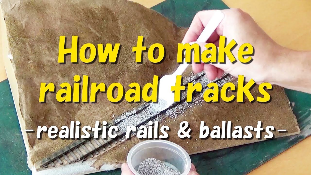 How to make railroad tracks　-realistic rails & ballasts-