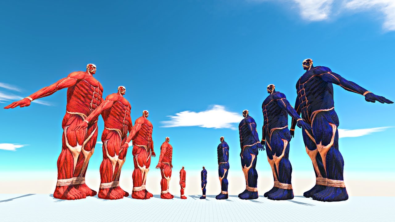 Titan War | Growing Colossal Titan vs Dark Colossal Titan - Animal Revolt Battle Simulator