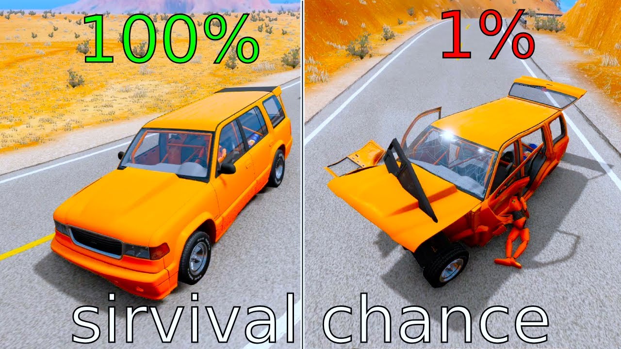 Realistic High Speed Crashes #6 (with Dummies) | BeamNG.drive