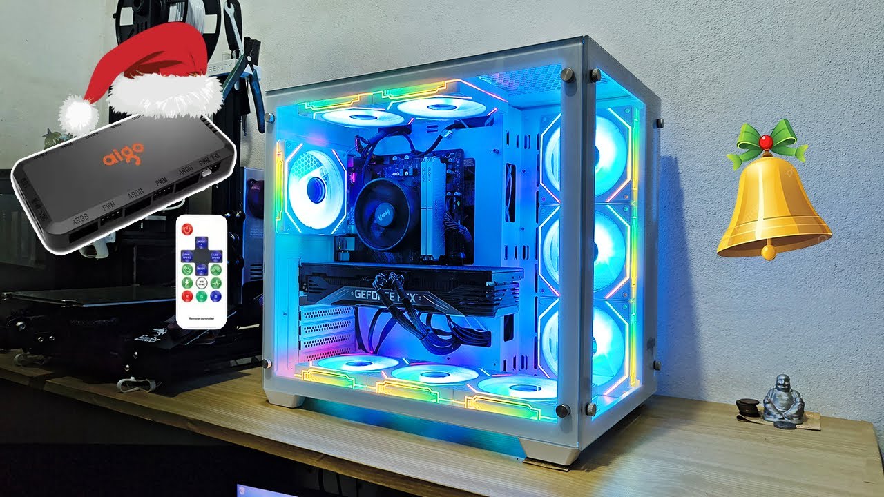 Deixando o PC Pronto pro Natal! Controladora Aigo APC1 ARGB + Hub PWM