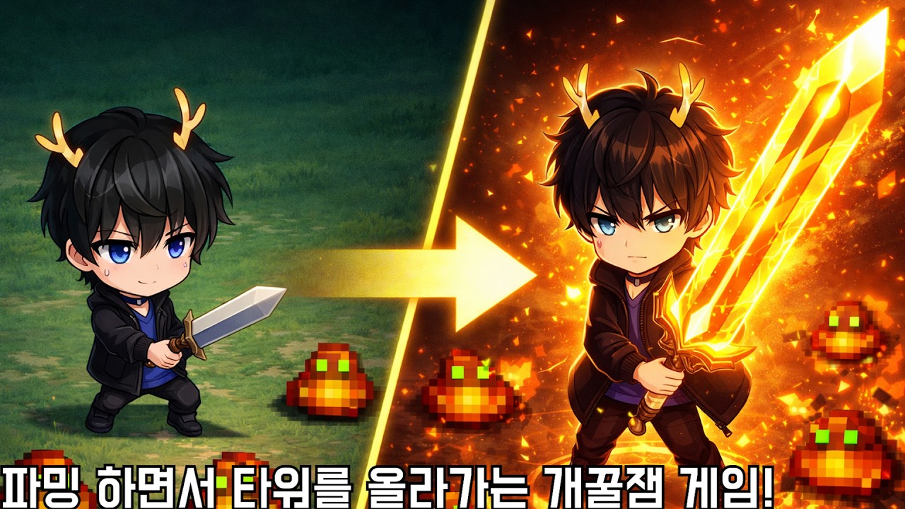 [오버 더 타워] 파밍 하면서 타워를 올라가는 개꿀잼 게임! (OVER THE TOWER)