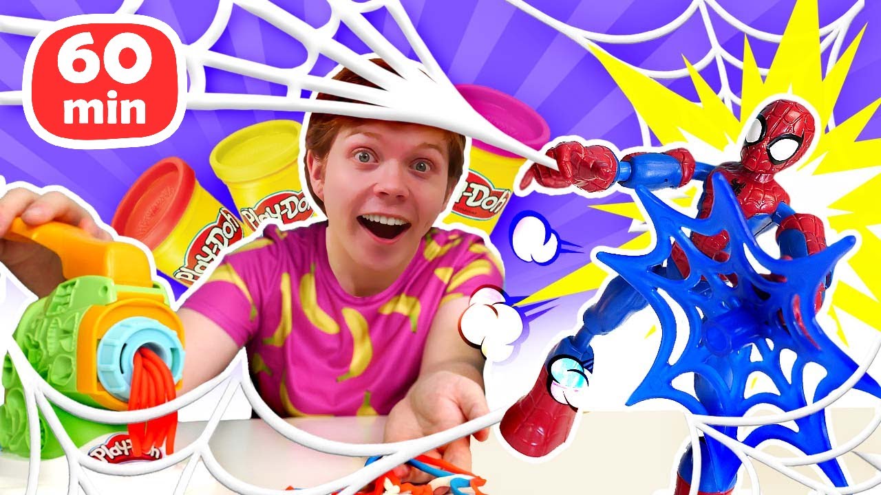 Les jouets d'Alex s’amusent avec Play-Doh !🎨🚓🕸️ Jeux rigolos pour enfants