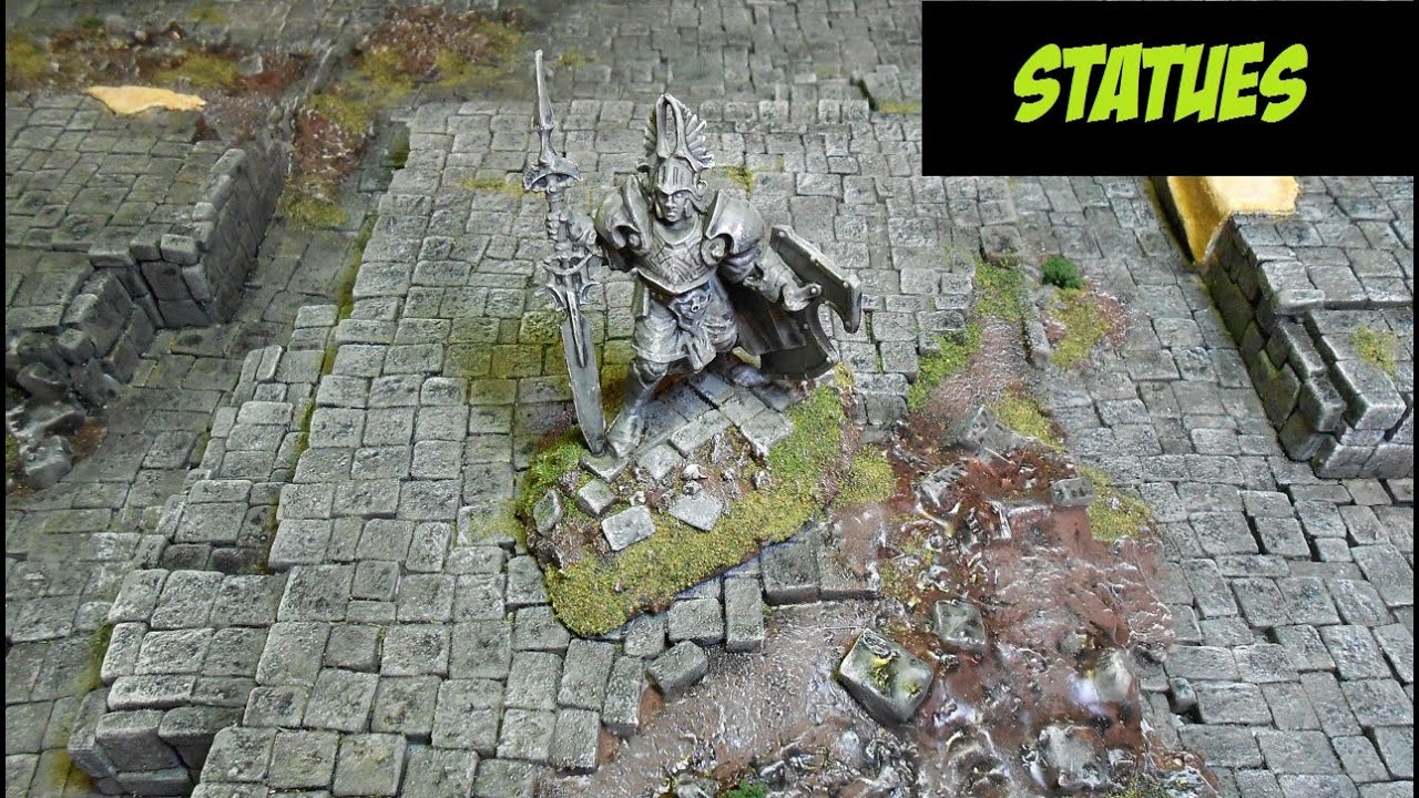 Crafting Statues or Stone Guardians, City Board Add-On, scatter terrain step by step tutorial