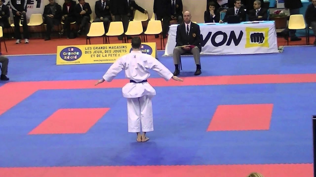 Karaté Open Paris 2013 Pierre TRESEGNIE contre Marcos Valentin Espagne