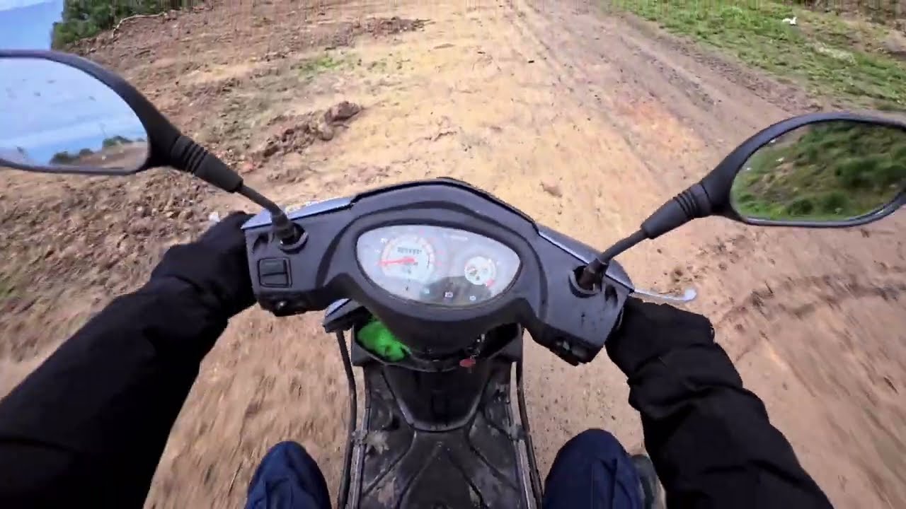 Adventure with Scooter (Arora Freedom 50cc) 4k-after rain-mud