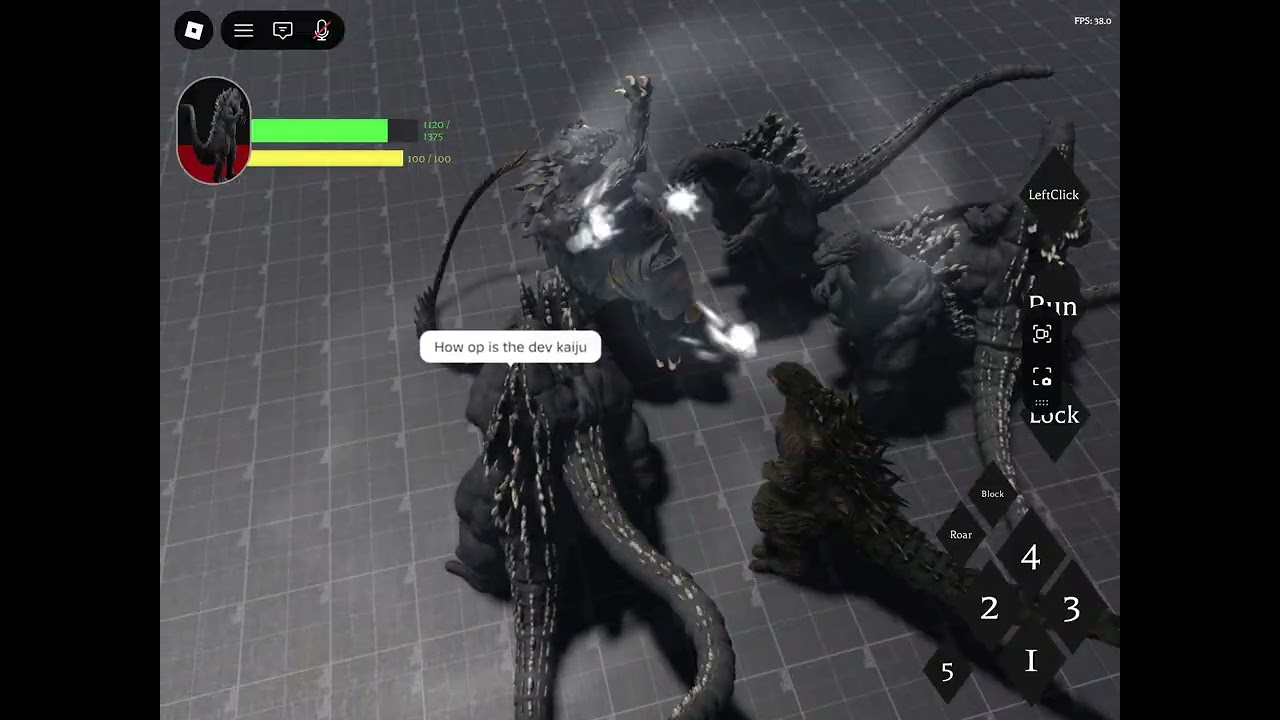 Rare sighting of dev kaiju in titan bash testing 