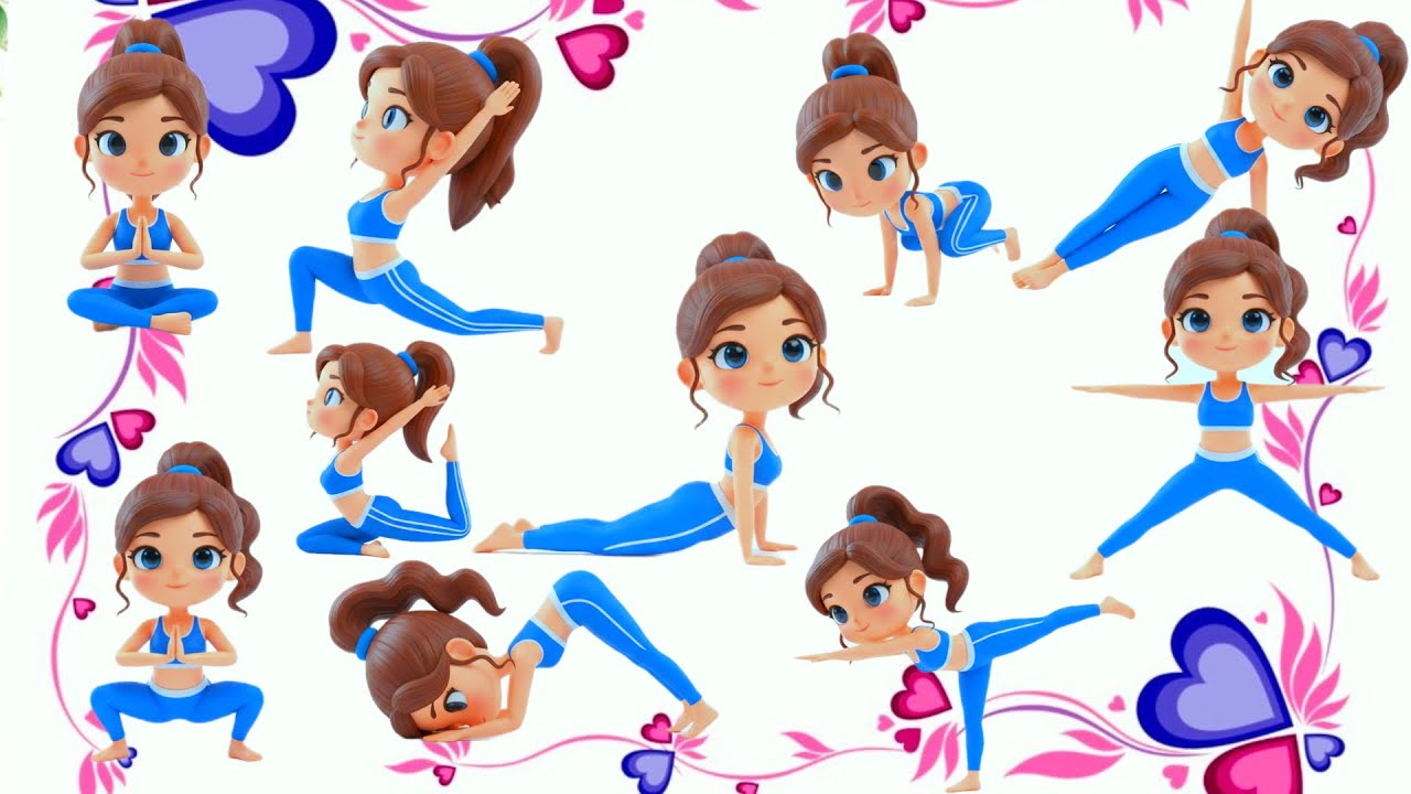 5 Minute Yoga with a Cute Doll  Fun Workout