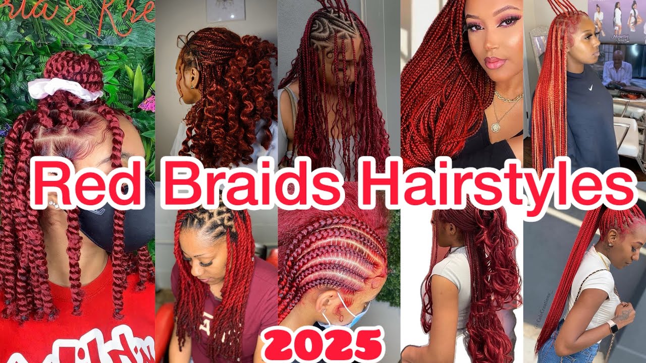 ‼️Top 100 Red Amazing Braids Hairstyles🔥A Must To Try🥰Keep Slaying Girl😍#braids