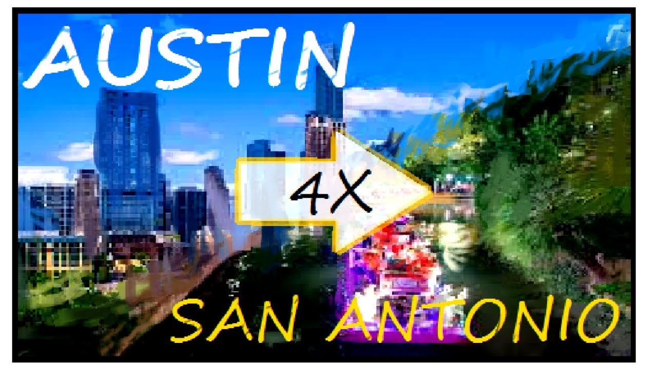 DRIVING - Austin TX to San Antonio TX in 4K - USA - TIME LAPSE 4X