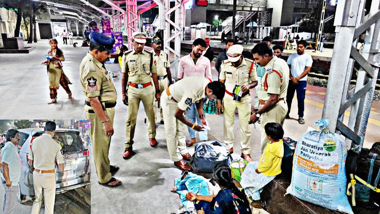 ఆదోని రైల్వే స్టేషన్లో అకస్మాత్తుగా తనిఖీ చేసిన  టూ టౌన్ సీఐ రాజశేఖర్ రెడ్డి...