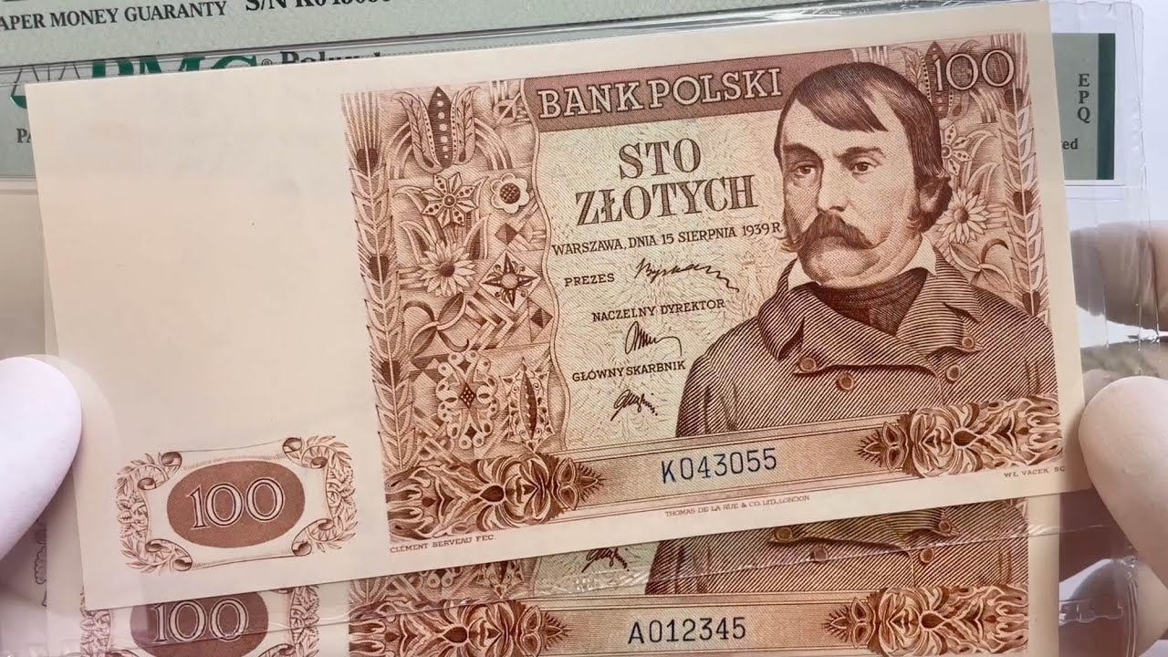 Film o banknotach polskich - długa prezentacja kolekcji wystawionej na aukcję