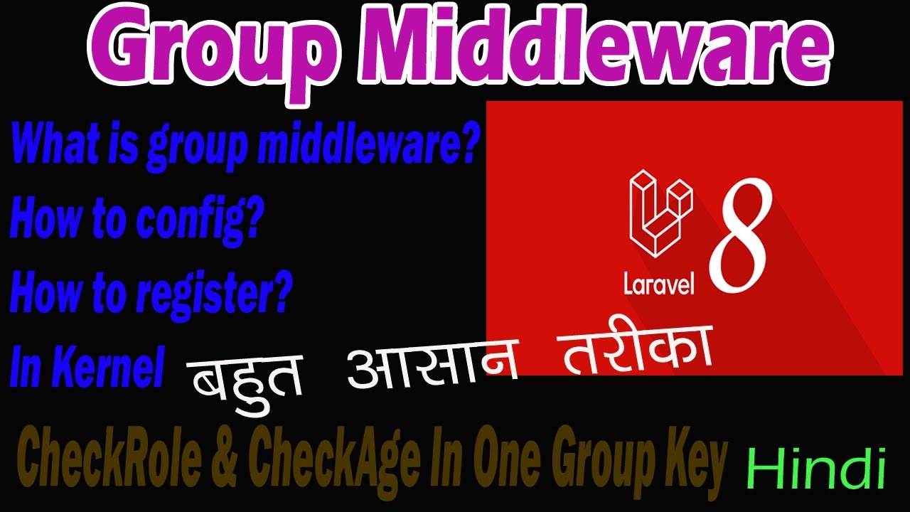 Laravel-8 Tutorial Part-17 | Group Middleware | How to config GM | Kernel