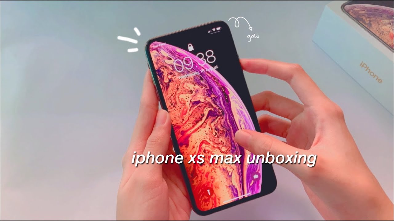 unboxing iphone xs max gold 📱 in 2021 + set up and camera test 🌱🐣 | aesthetic unboxing 🍂