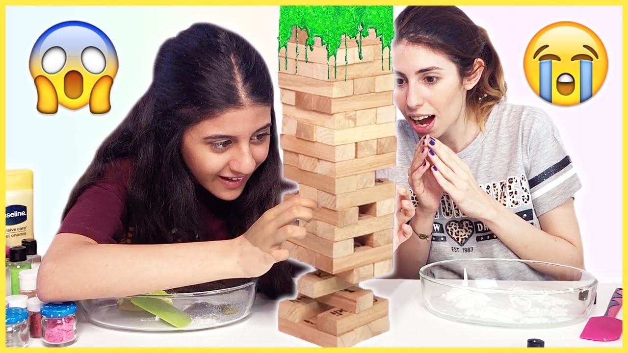 Jenga Slime Challenge Kötü Malzemeli Slaym Dila Kent