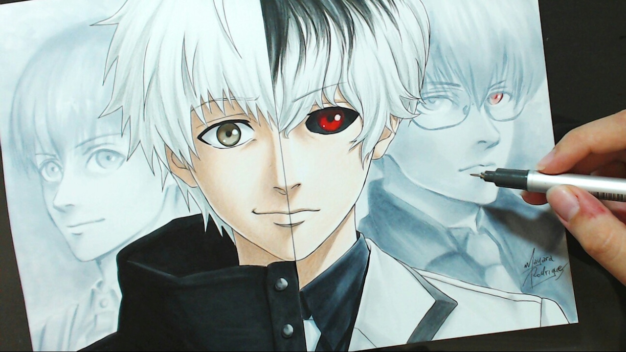 Speed Drawing - Kaneki | Haise (Tokyo Ghoul)