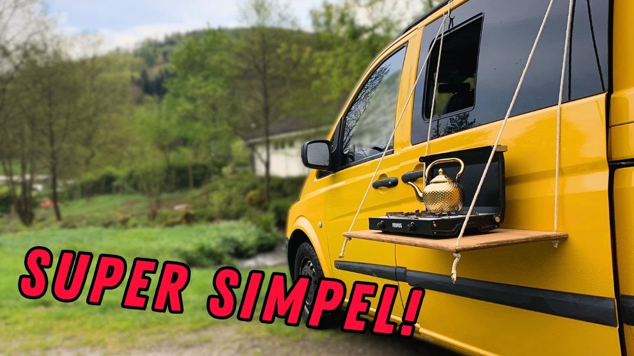 Der geniale Camping-Hack, den DU kennen musst! So bauen wir unseren perfekten Schiebetür-Tisch!