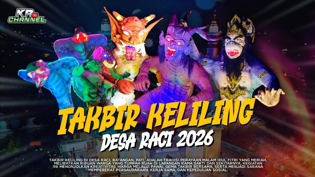 FESTIVAL TAKBIR KELILING DESA RACI 2026 - VIDEO DRONE (Part 1)
