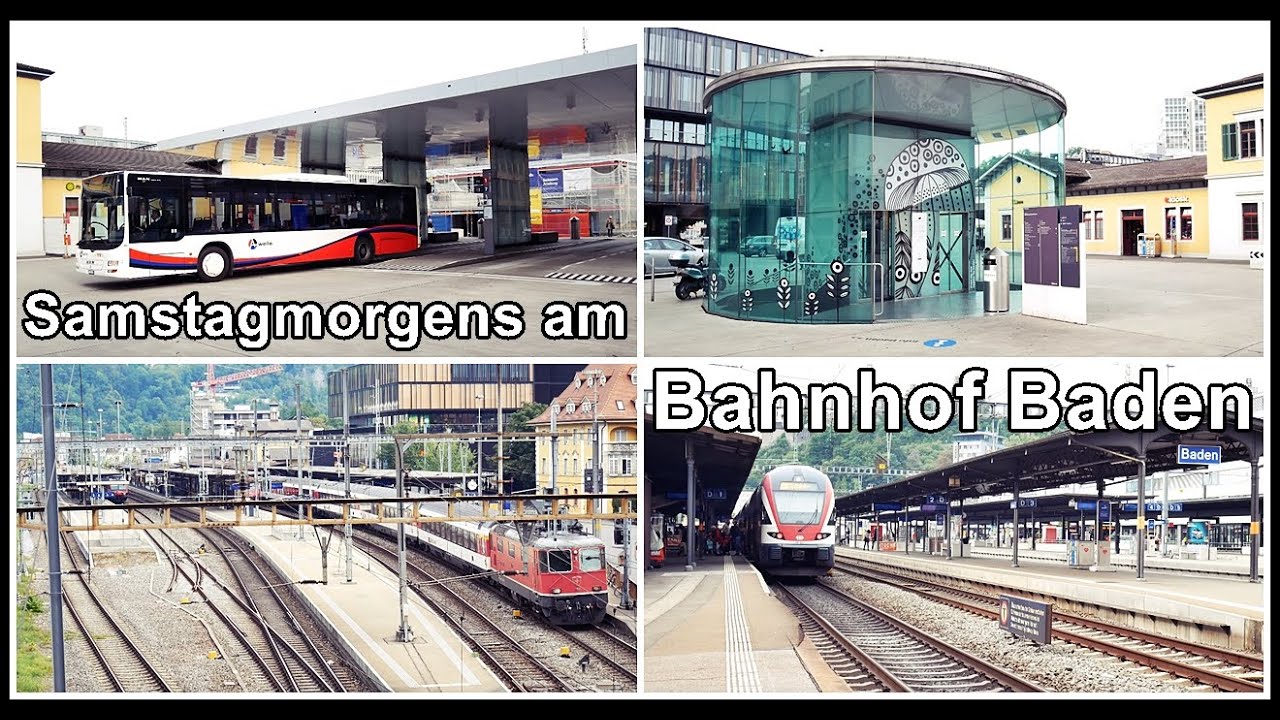 Railway Station Baden, Switzerland / Viel los am Bahnhof Baden, Aargau, Schweiz