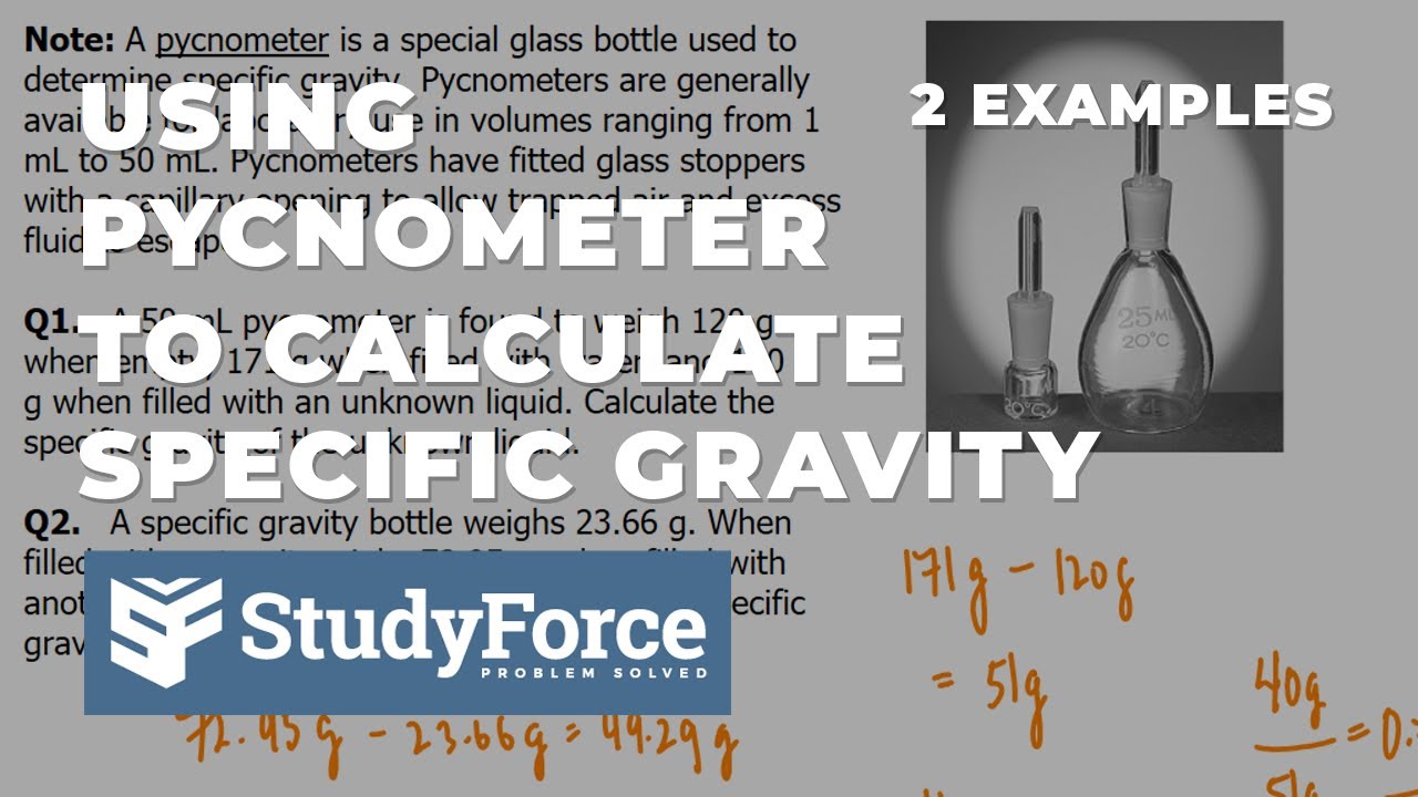 Calculate Specific Gravity Using a Pycnometer