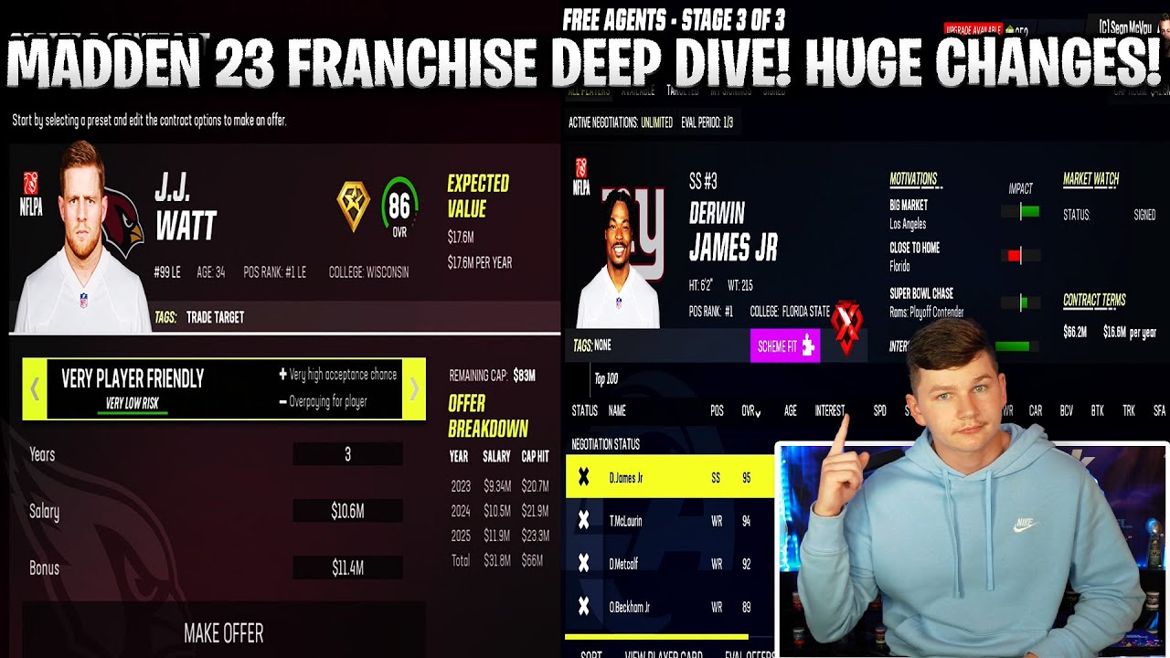 MADDEN 23 FRANCHISE DEEP DIVE! HUGE FREE AGENCY, SCOUTING CHANGES, AND MORE! | MADDEN 23