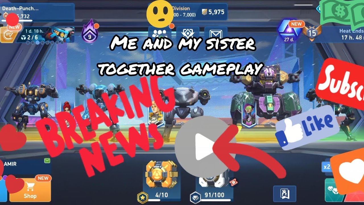 Me and my sister together playing Mech Arena #gaming #mecharena