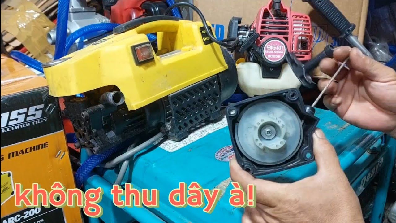 sửa chụp giật máy cắt cỏ , hướng dẫn tự sửa
