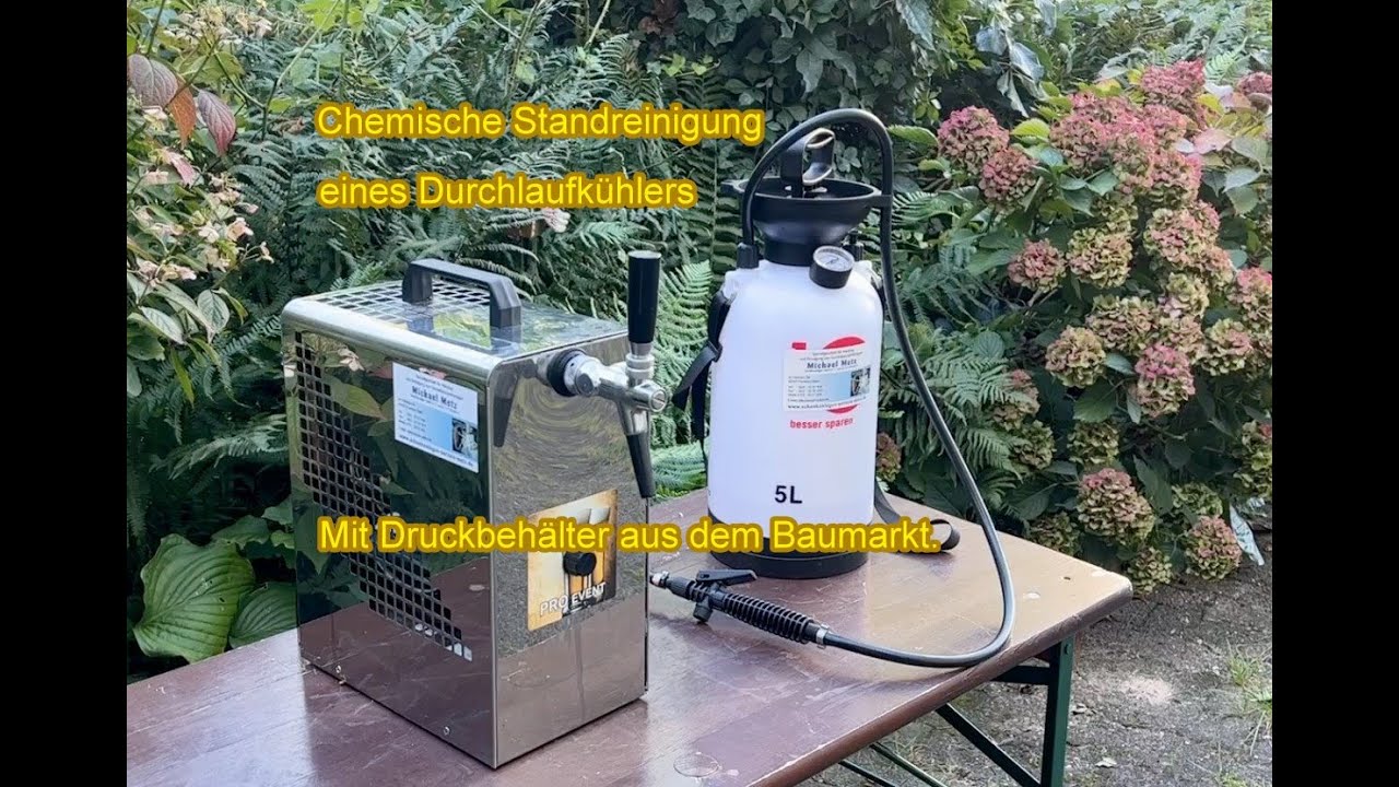 Bierleitung reinigen ,chemische Standreinigung -  DLK Durchlaufkühler   SD 480p