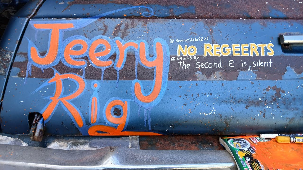 I screwed up Hand painted lettering and messed up #jeeryrig #jerryrig #rockcustomsgarage #elcamino 
