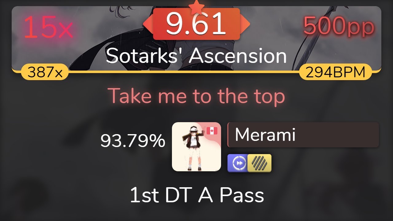 [9.61⭐] Merami | ONE OK ROCK - Take me to the top [Sotarks' Ascension] +HDDT 93.79% {500pp 15❌}