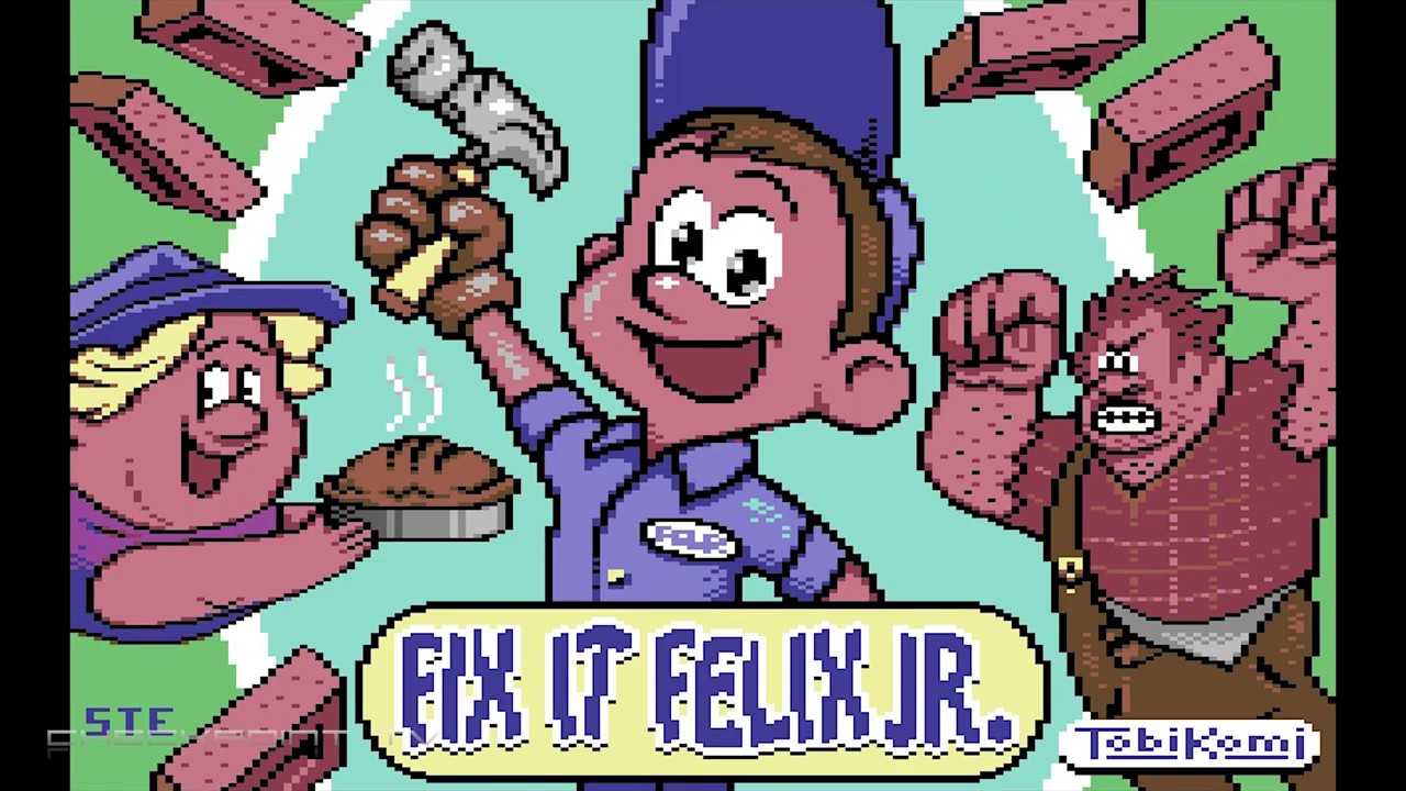 Fix-It Felix Jr. - Fake Game From Wreck-It-Ralph Is Now A Free C64 Game - Gameplay