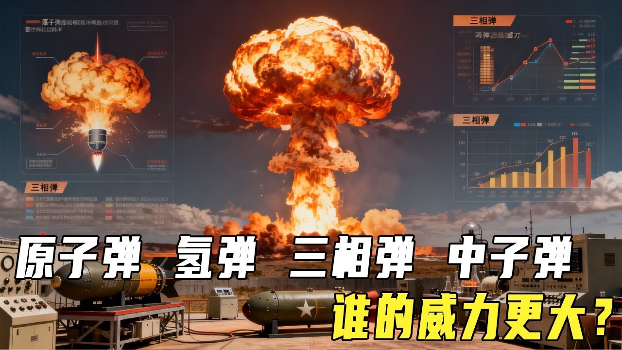 原子弹、氢弹、三相弹、中子弹，谁的威力更大？