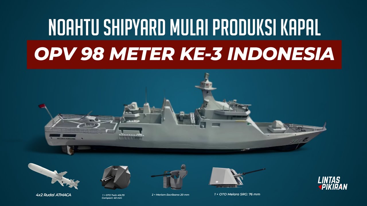 Indonesia Produksi Kapal OPV 98 Meter Ke-3 | Begini Spesifikasinya!