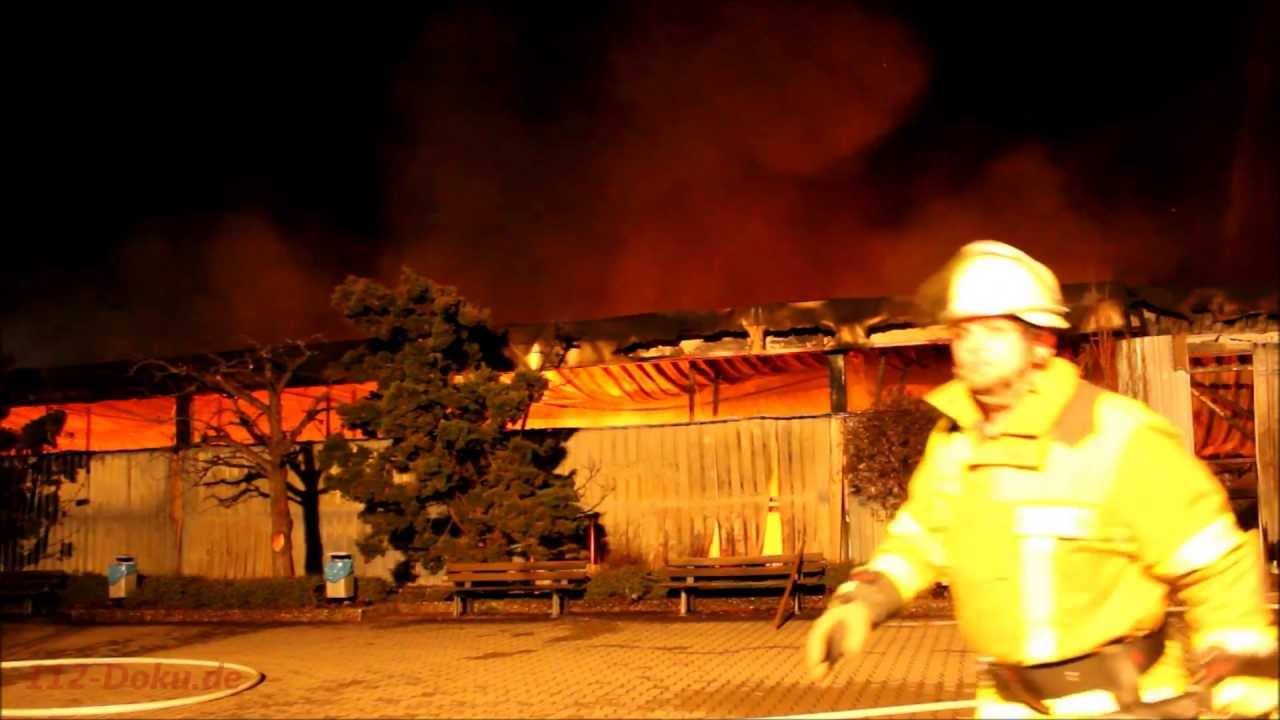 GRO&szlig;BRAND - Lagerhallenbrand/PKW Brand - Feuerwehr Bietigheim