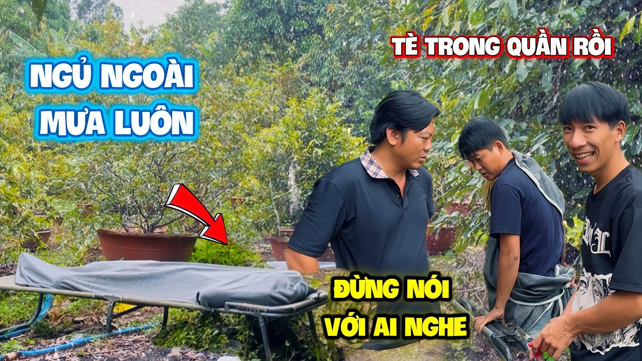 Hoài phong ngơ ngác không biết chuyện gì xảy ra khi phát hiện ra mình nằm ngoài mưa | HoàiPhong TV