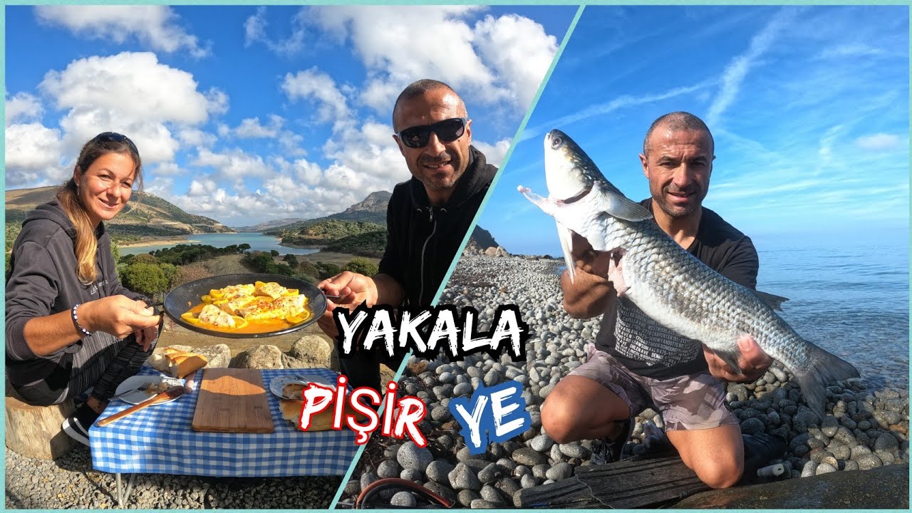 Müren balığı❗ sığ su zıpkınla kefal ve sargoz avı & muhteşem balık buğulama