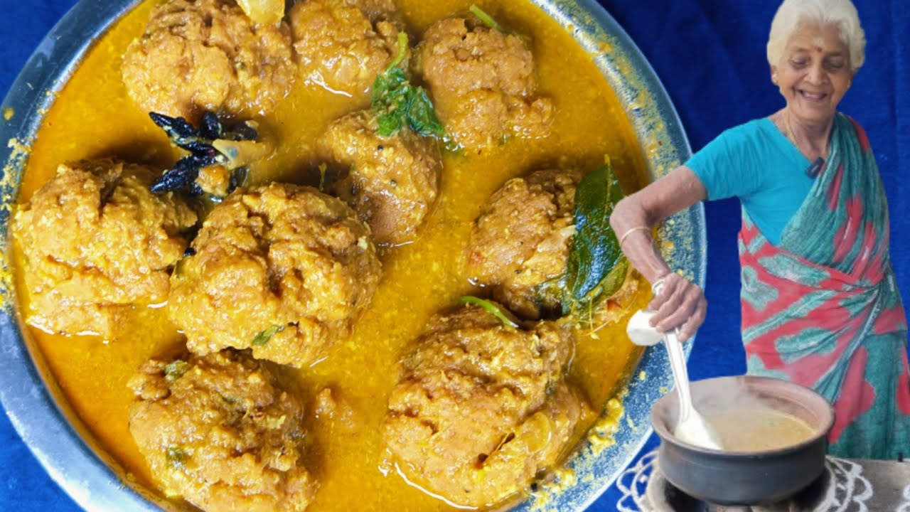 mutton kola kulambu /கிராமத்து முறையில் மட்டன் கோலா குழம்பு recipe in Tamil