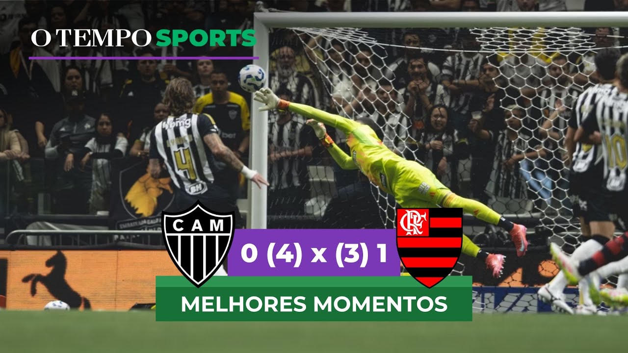 Atlético 0 (4) x (3) 1 Flamengo - Veja os MELHORES MOMENTOS da partida