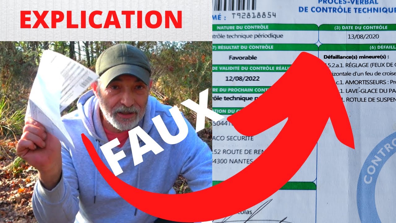 FAUX CONTRÔLE TECHNIQUE !!! EXPLICATION ET DÉPÔT DE PLAINTE !!!