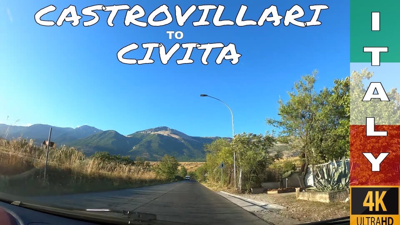 [4K] Italy Drive | Virtual Tour in Southern from Castrovillari to Civita | Relaxing Summer 2021