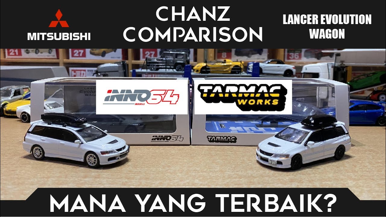 INNO64 VS TARMAC WORKS  MANA DIECAST yang TERBAIK ? | Mitsubishi Lancer Evo Wagon PERANG DIECAST