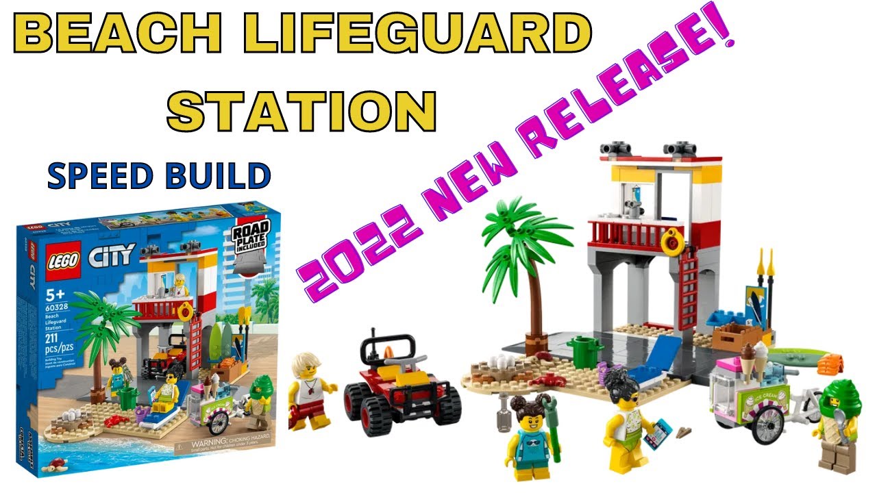 LEGO 60328 City Beach Lifeguard Station 2022 New Build Review
