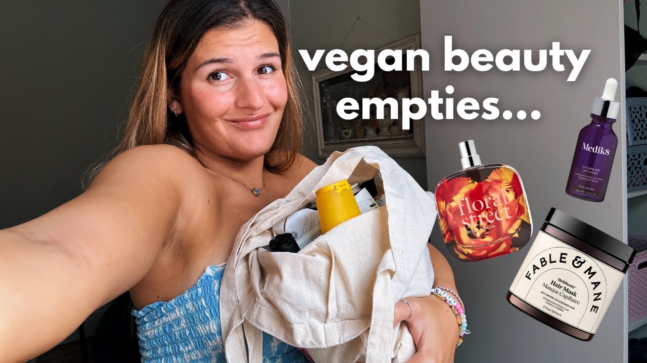 33 vegan beauty empties in 15 mins 👀