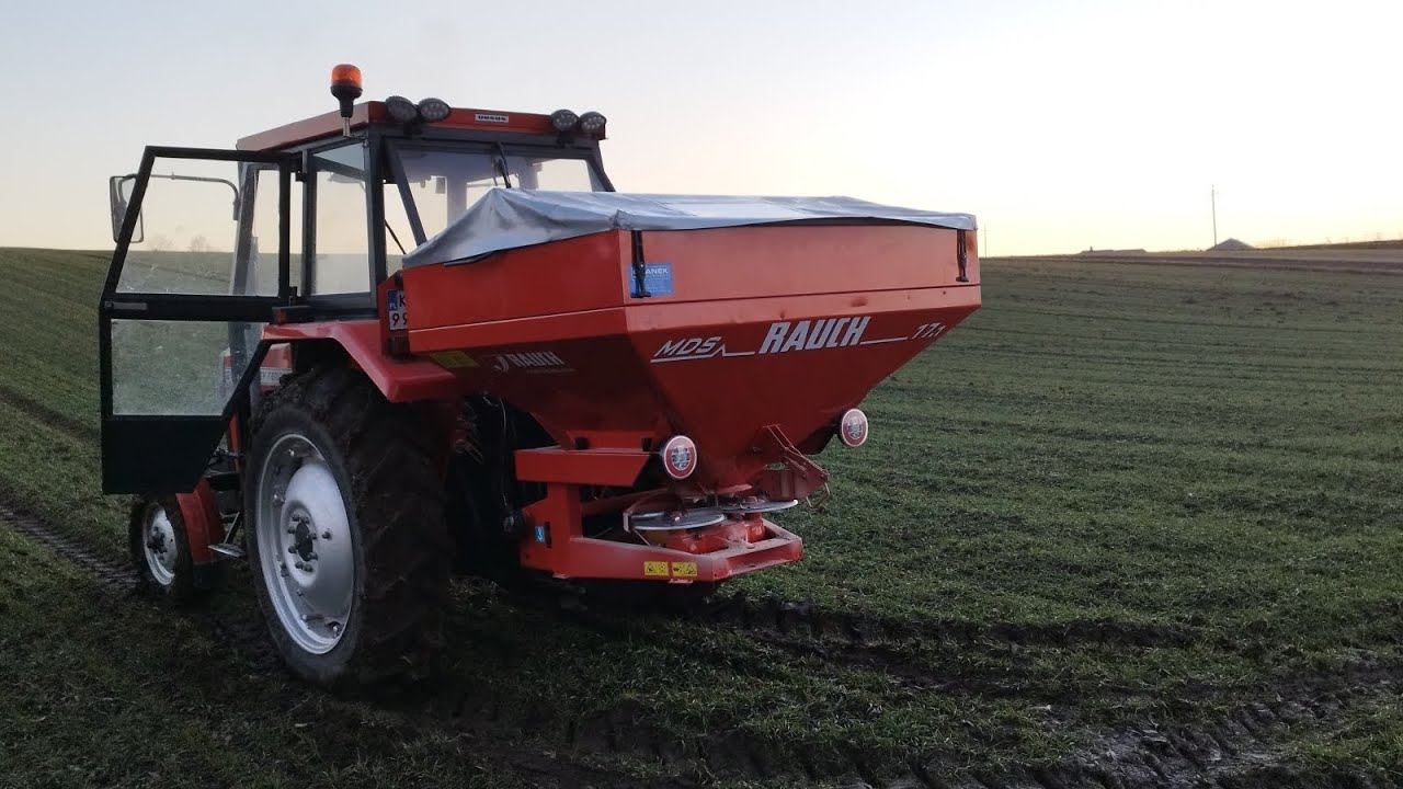Nawozy azotowe dawka pierwsza 😉 Massey Ferguson 255, rauch zsa, pszenica