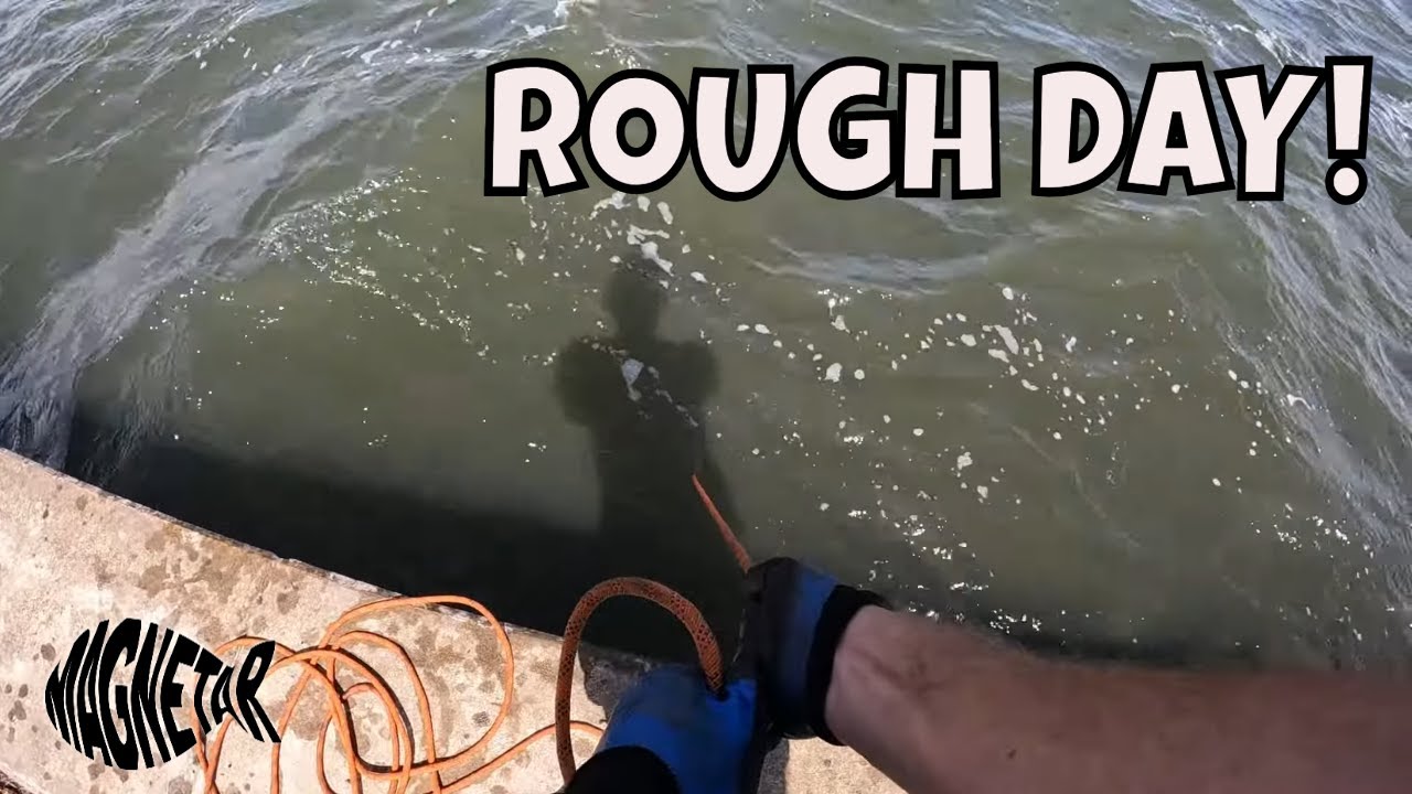 Тяжёлый день на магнитной рыбалке при сильном ветре и воде!! #магнитныйнаркоман #магнитнаярыбалка...